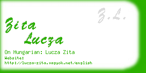 zita lucza business card